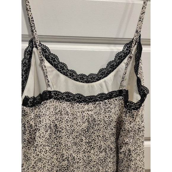 NEW Kimchi Blue‎ Mini Dress Y2k Slip Lace Trim Chiffon Small White Black - Picture 4 of 12